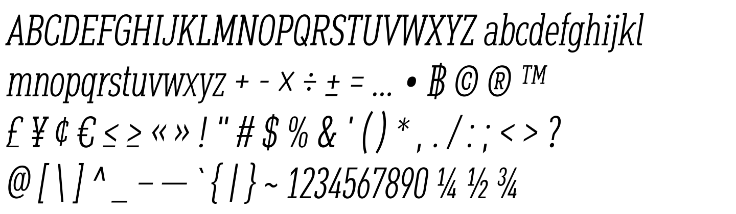DB OzoneSiam Condensed Italic