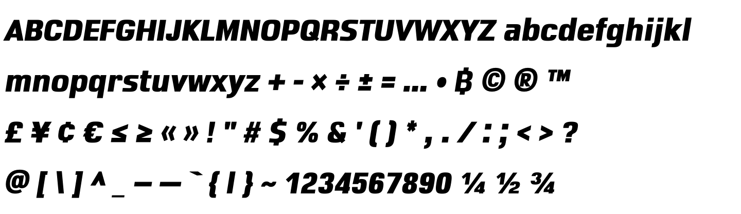 DB Sumkan Square Narrow Bold Italic