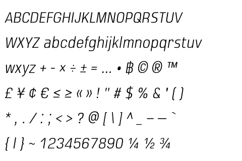 DB Sumkan Square Narrow Thin Italic